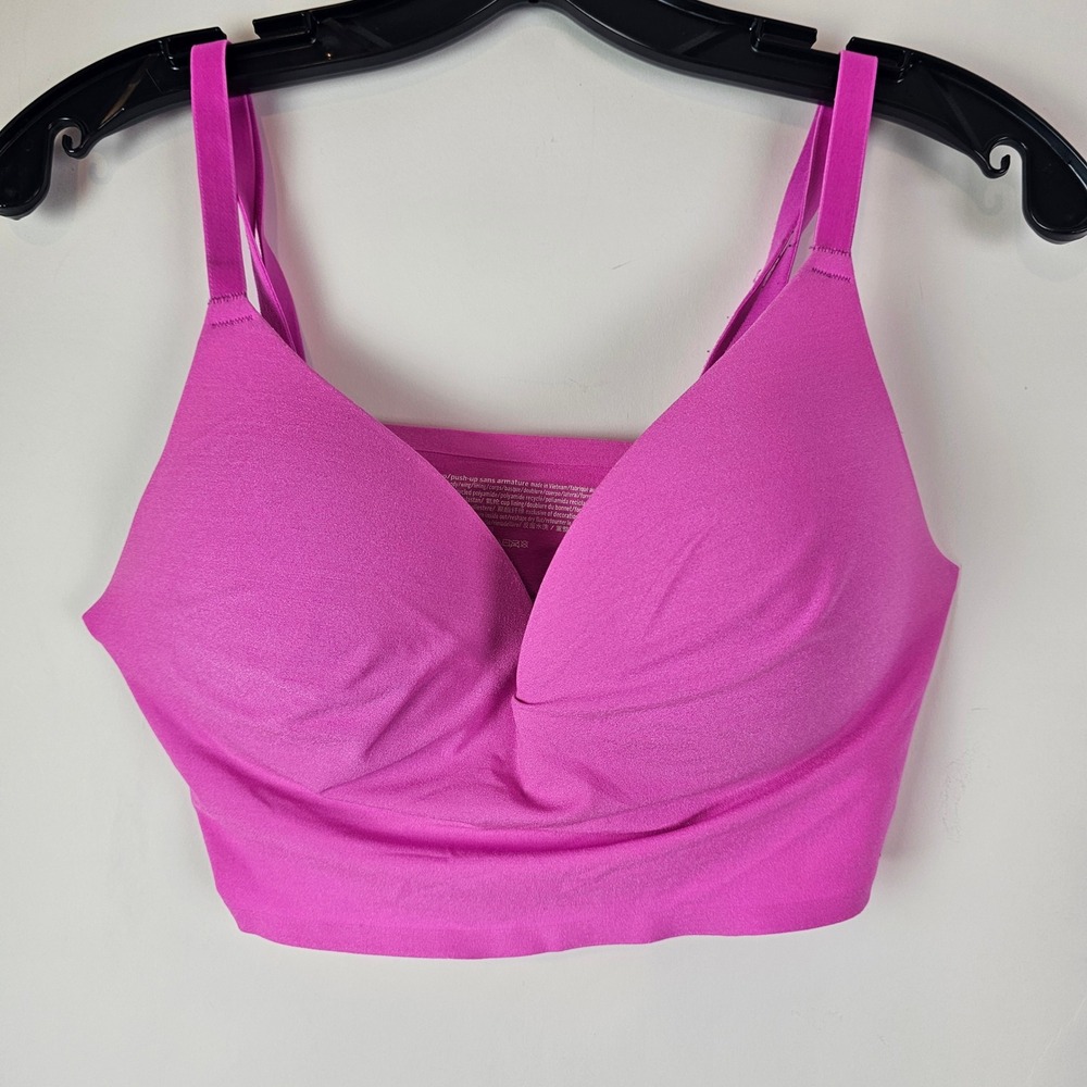 Pink Victoria's Secret Wireless Push Up Bralette Magenta Pink Large L